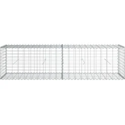 vidaXL Schanskorf 200x50x50 cm gegalvaniseerd ijzer zilverkleurig