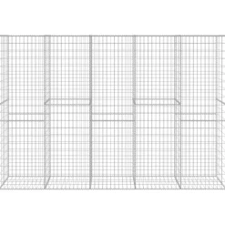 vidaXL Schanskorfmuur met deksel 300x50x200 cm gegalvaniseerd staal