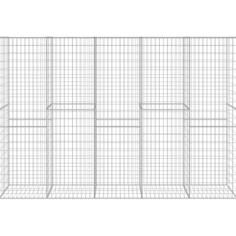 vidaXL Schanskorfmuur met deksel 300x50x200 cm gegalvaniseerd staal
