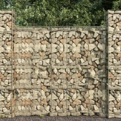 vidaXL Schanskorven 3 st 25x25x197 cm gegalvaniseerd staal