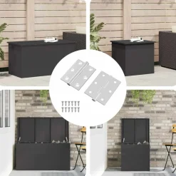 vidaXL Scharnier 2 pcs Zilver 50 x 38 x 1,3 mm Staal
