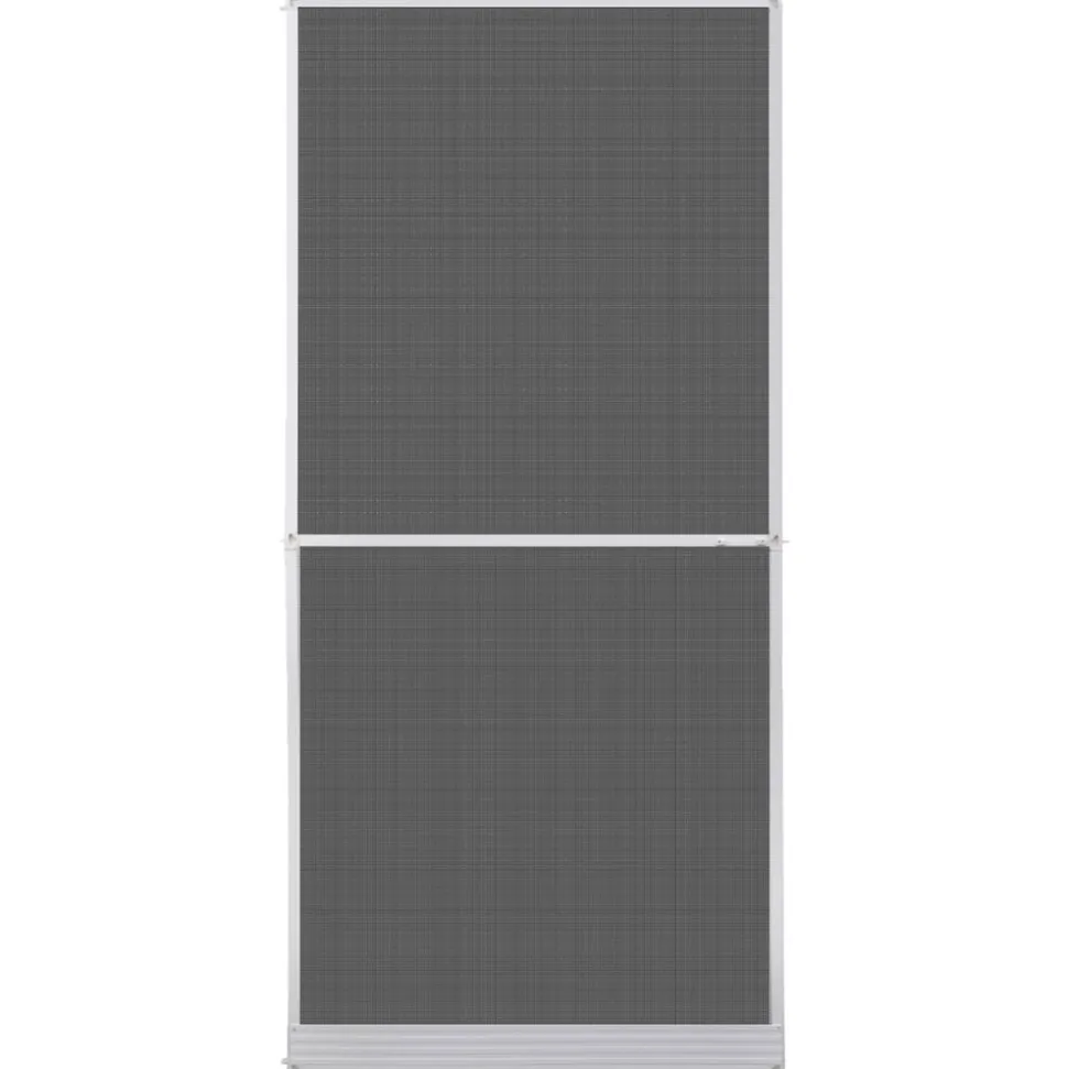 vidaXL Scharnierend Insectenscherm Wit en zwart 100 x 215 cm
