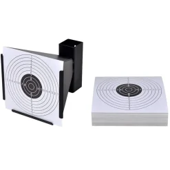 vidaXL Schietkast trechtervormig met 100 papieren targets 14 cm