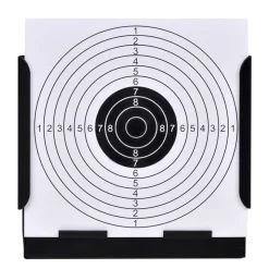vidaXL Schietkast vierkant met 100 papieren targets 14 cm