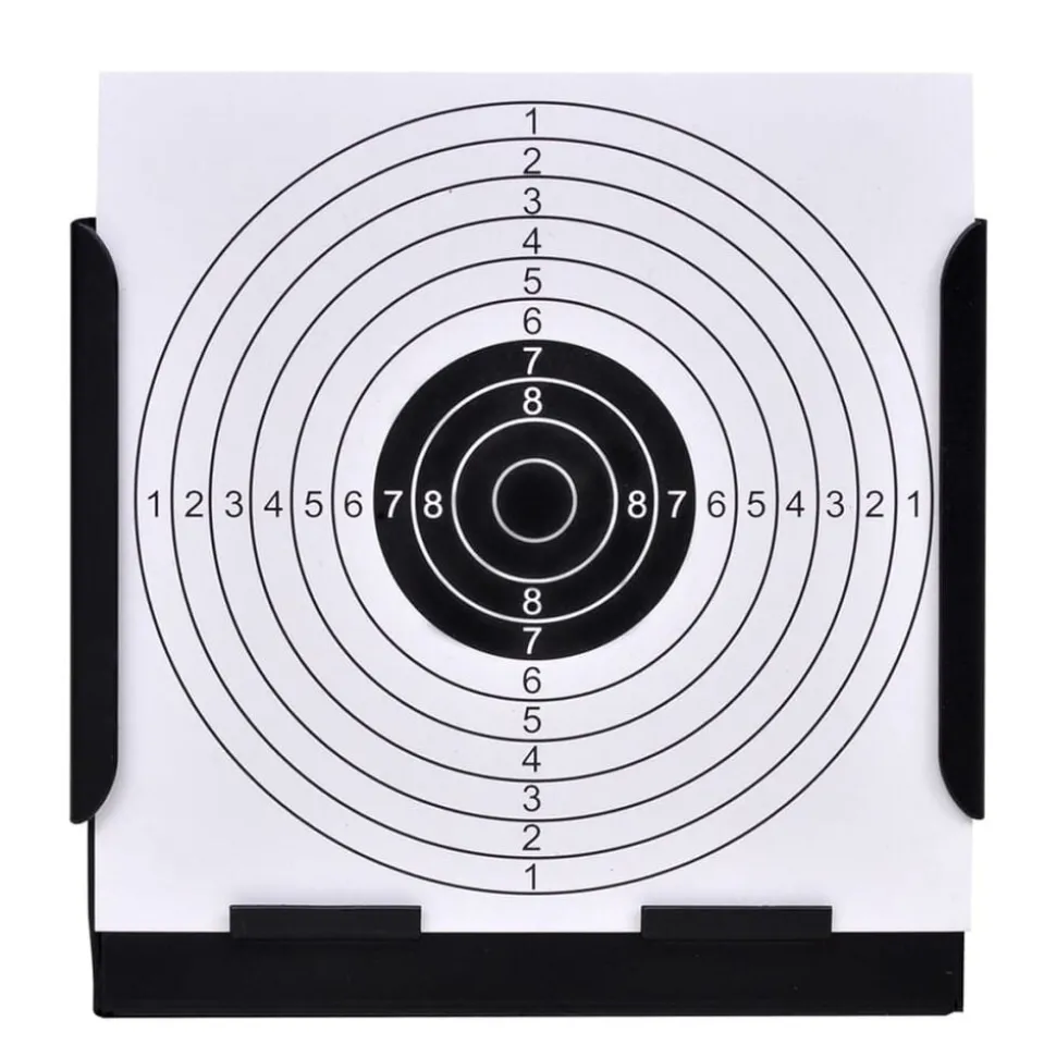 vidaXL Schietkast vierkant met 100 papieren targets 14 cm