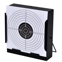 vidaXL Schietkast vierkant met 100 papieren targets 14 cm