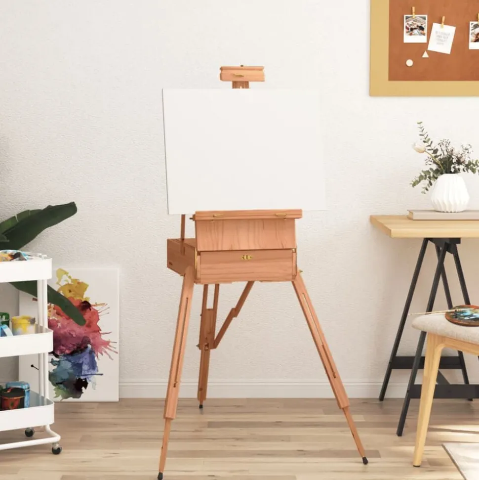 vidaXL Schildersezel 81x121x173 cm massief beukenhout