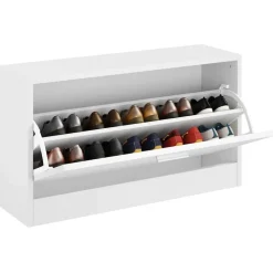 vidaXL Schoenen opbergkast 80x24x45 cm wit
