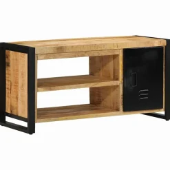 vidaXL Schoenenbank Bruin 100 x 40 x 50 cm Massief mangohout