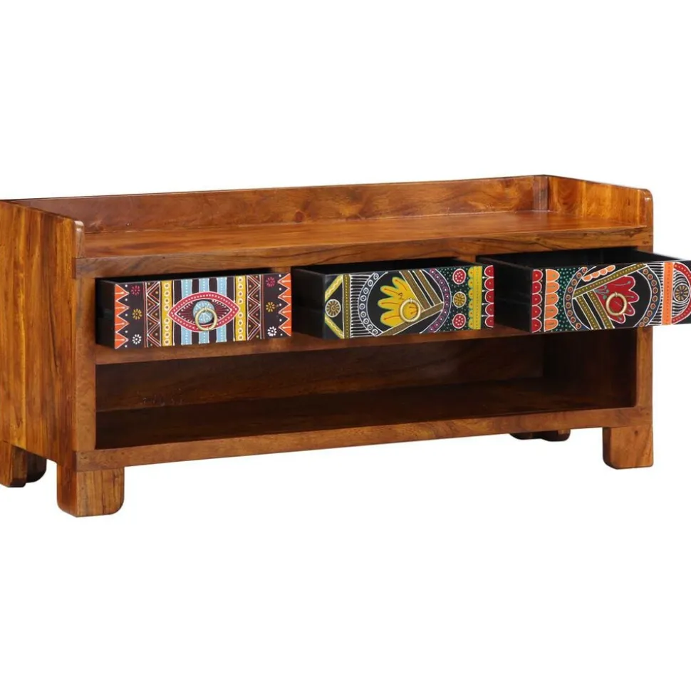 vidaXL Schoenenbank Honingbruin 100 x 35 x 45 cm Massief Acaciahout