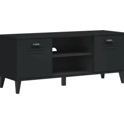 vidaXL Schoenenbank VIKEN 106x35x45 cm bewerkt hout zwart