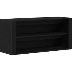 vidaXL Schoenenbank 100x35x45 cm bewerkt hout zwart eikenkleurig