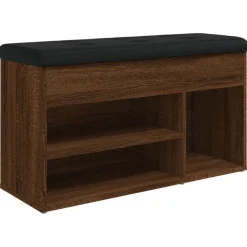 vidaXL Schoenenbank 82x32x45,5 cm bewerkt hout bruin eikenkleur