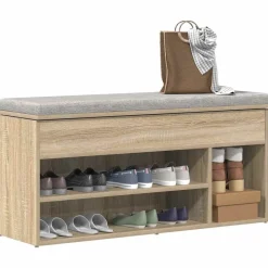 vidaXL Schoenenbank 102x30,5x45 cm bewerkt hout sonoma eikenkleurig