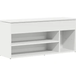 vidaXL Schoenenbank 102x30,5x45 cm bewerkt hout wit
