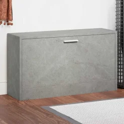 vidaXL Schoenenbank 80x24x45 cm bewerkt hout betongrijs
