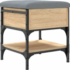 vidaXL Schoenenbank 42x42x45 cm bewerkt hout sonoma eikenkleurig