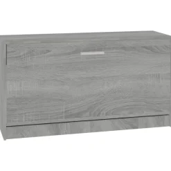 vidaXL Schoenenbank 80x24x45 cm bewerkt hout grijs sonoma eikenkleur