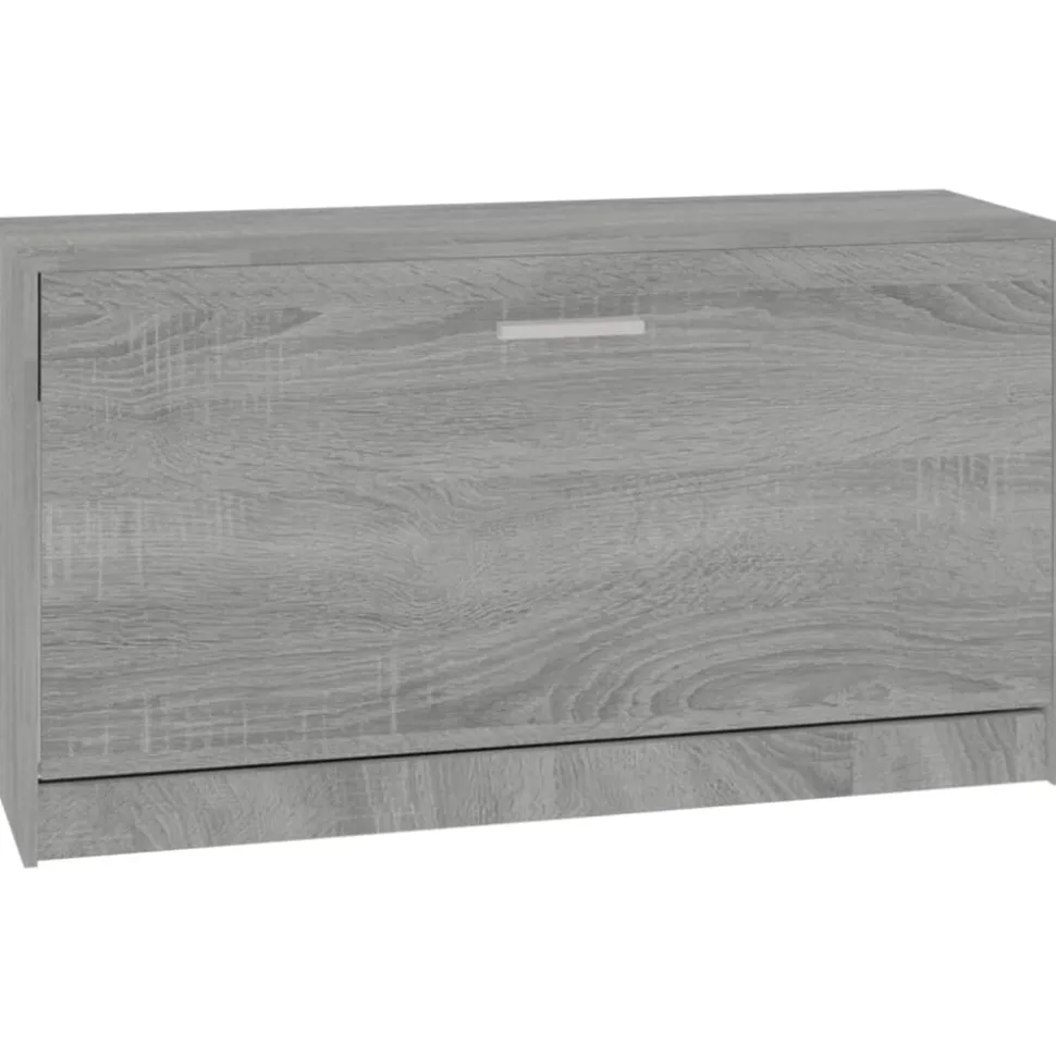 vidaXL Schoenenbank 80x24x45 cm bewerkt hout grijs sonoma eikenkleur