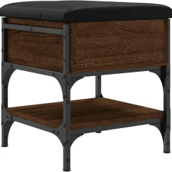 vidaXL Schoenenbank 42x42x45 cm bewerkt hout bruin eikenkleur
