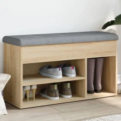 vidaXL Schoenenbank 82x32x45,5 cm bewerkt hout sonoma eikenkleurig