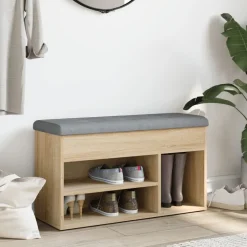 vidaXL Schoenenbank 82x32x45,5 cm bewerkt hout sonoma eikenkleurig
