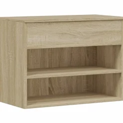 vidaXL Schoenenbank 60x30x45 cm bewerkt hout sonoma eikenkleurig