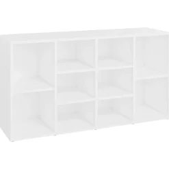 vidaXL Schoenenbank 103x30x55 cm bewerkt hout wit