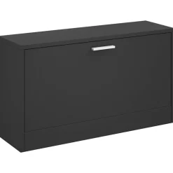 vidaXL Schoenenbank Zwart 80x24x45 cm Bewerkt Hout