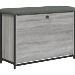 vidaXL Schoenenbankje met klaplade 82x32x56 cm grijs sonoma eikenkleur
