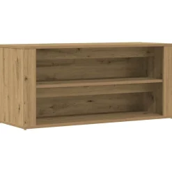 vidaXL Schoenenbankje 100x35x45 cm bewerkt hout artisanaal eikenkleur