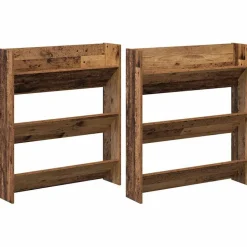 vidaXL Schoenenkast 2 pcs Oud hout 85 x 18 x 90 cm Bewerkt hout