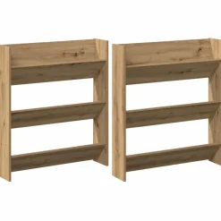 vidaXL Schoenenkast 2 pcs Artisan Eiken 85 x 18 x 90 cm Bewerkt hout