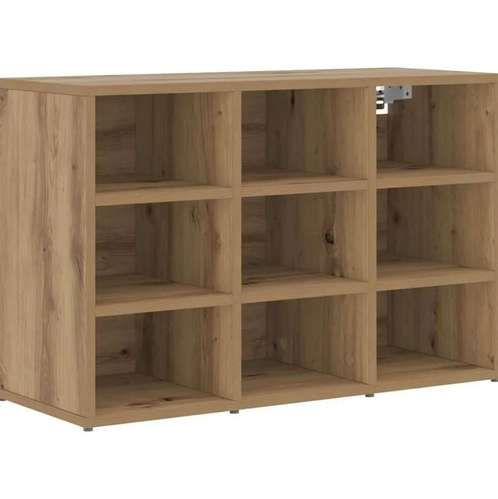 vidaXL Schoenenkast Artisan Eiken 77,5 x 30 x 51 cm Bewerkt hout