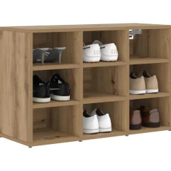 vidaXL Schoenenkast Artisan Eiken 77,5 x 30 x 51 cm Bewerkt hout