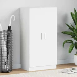 vidaXL Schoenenkast met 7 schappen wit