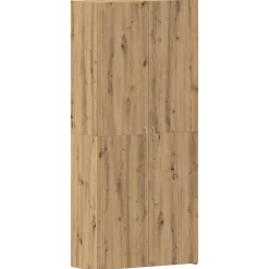 vidaXL Schoenenkast met plank Bruin 80 x 35.5 x 180 cm Bewerkt hout