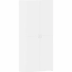 vidaXL Schoenenkast met plank Wit 80 x 35.5 x 180 cm Bewerkt hout