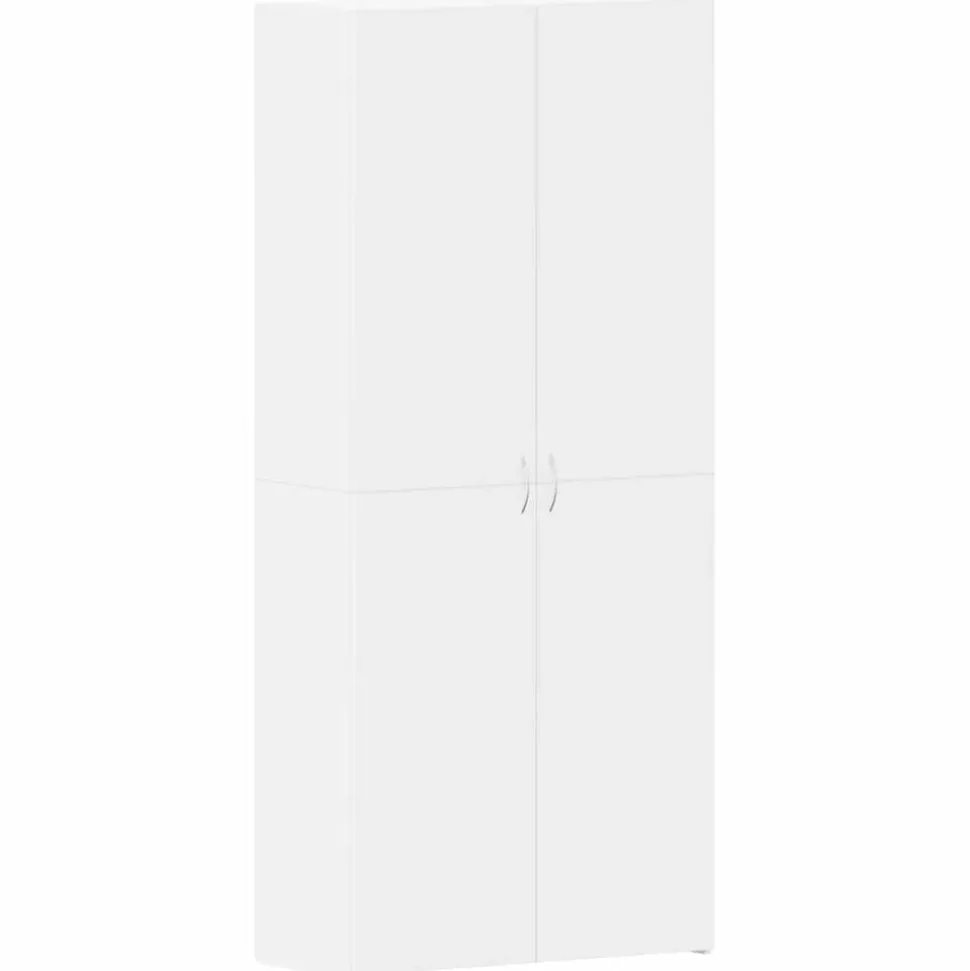 vidaXL Schoenenkast met plank Wit 80 x 35.5 x 180 cm Bewerkt hout