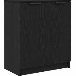 vidaXL Schoenenkast met plank Zwart Eiken 59 x 35 x 70 cm Bewerkt hout