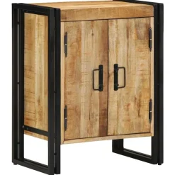 vidaXL Schoenenkast met plank Bruin 56 x 35 x 70 cm Massief mangohout