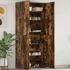 vidaXL Schoenenkast Multikleur 80 x 35.5 x 180 cm Bewerkt hout
