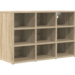 vidaXL Schoenenkast Sonoma Eiken 77,5 x 30 x 51 cm Bewerkt hout