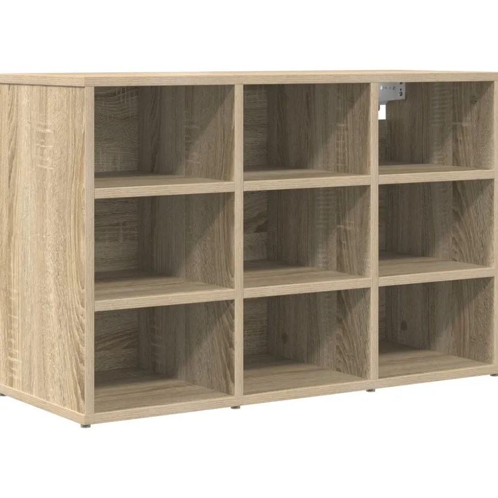 vidaXL Schoenenkast Sonoma Eiken 77,5 x 30 x 51 cm Bewerkt hout