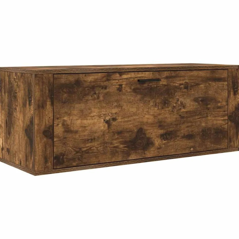 vidaXL Schoenenkast wandgemonteerd 100x35x38 cm bewerkt hout eiken