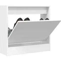 vidaXL Schoenenkast 60x21x57 cm bewerkt hout wit