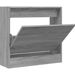 vidaXL Schoenenkast 60x21x57 cm bewerkt hout grijs sonoma eikenkleurig
