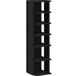 vidaXL Schoenenkast 25x27x102 cm bewerkt hout zwart eikenkleur