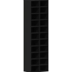 vidaXL Schoenenkast 54x34x183 cm spaanplaat zwart eikenkleurig