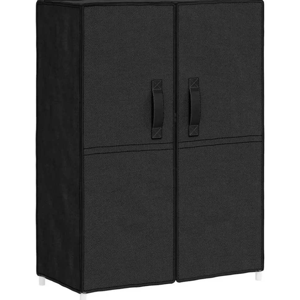 vidaXL Schoenenkast 60x30x90 cm stof zwart